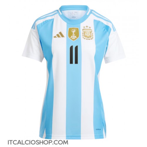 Argentina Angel Di Maria #11 Prima Maglia Femmina Copa America 2024 Manica Corta